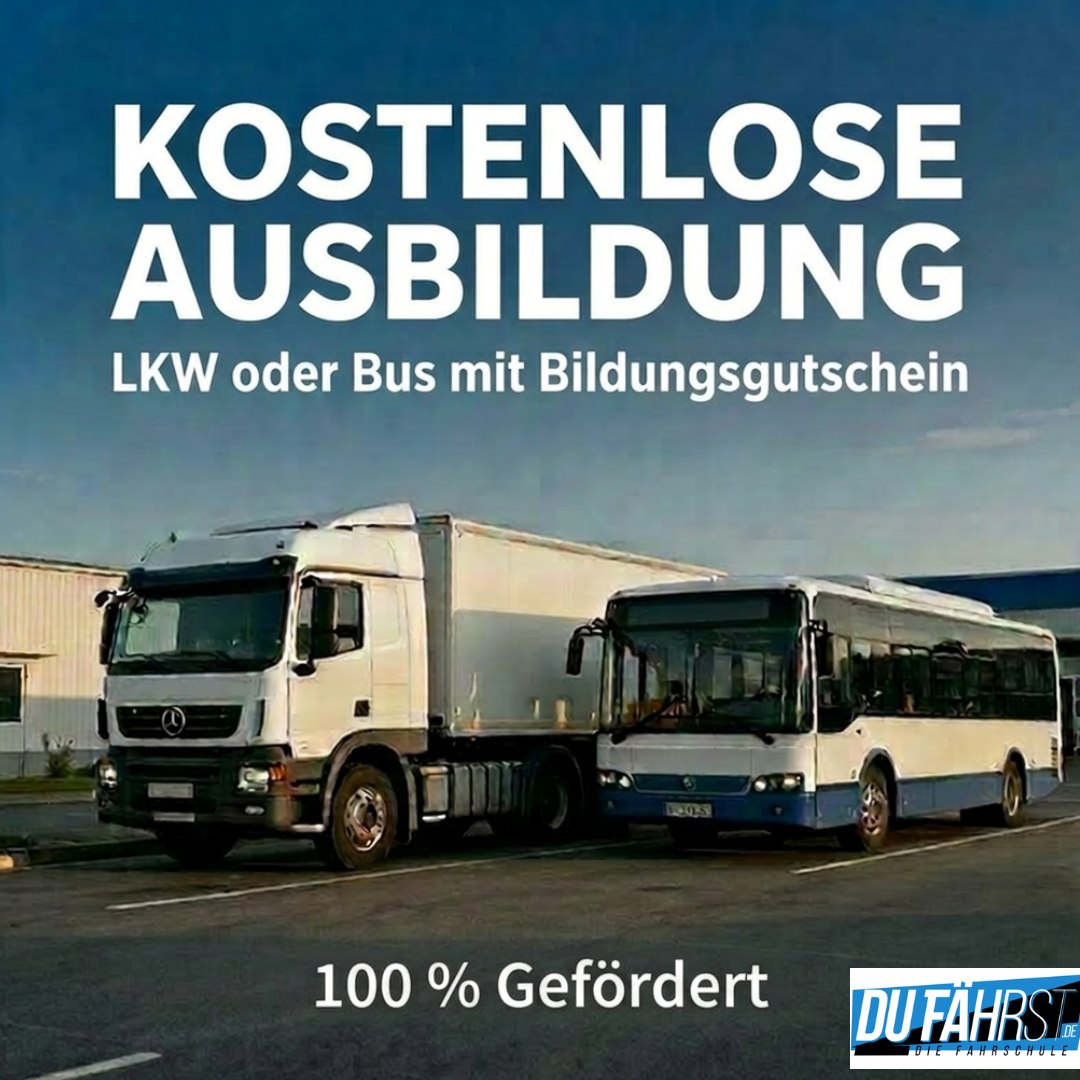 LKW Führerschein mit Bildungsgutschein — Ausbildung bei DU FÄHRST Fahrschule